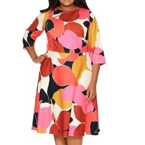 Tracee Ellis Ross For JC Penney Bright Floral Glorious Fit & Flare Dress…